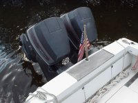 Neatly stored lines on the deck of a clean boat